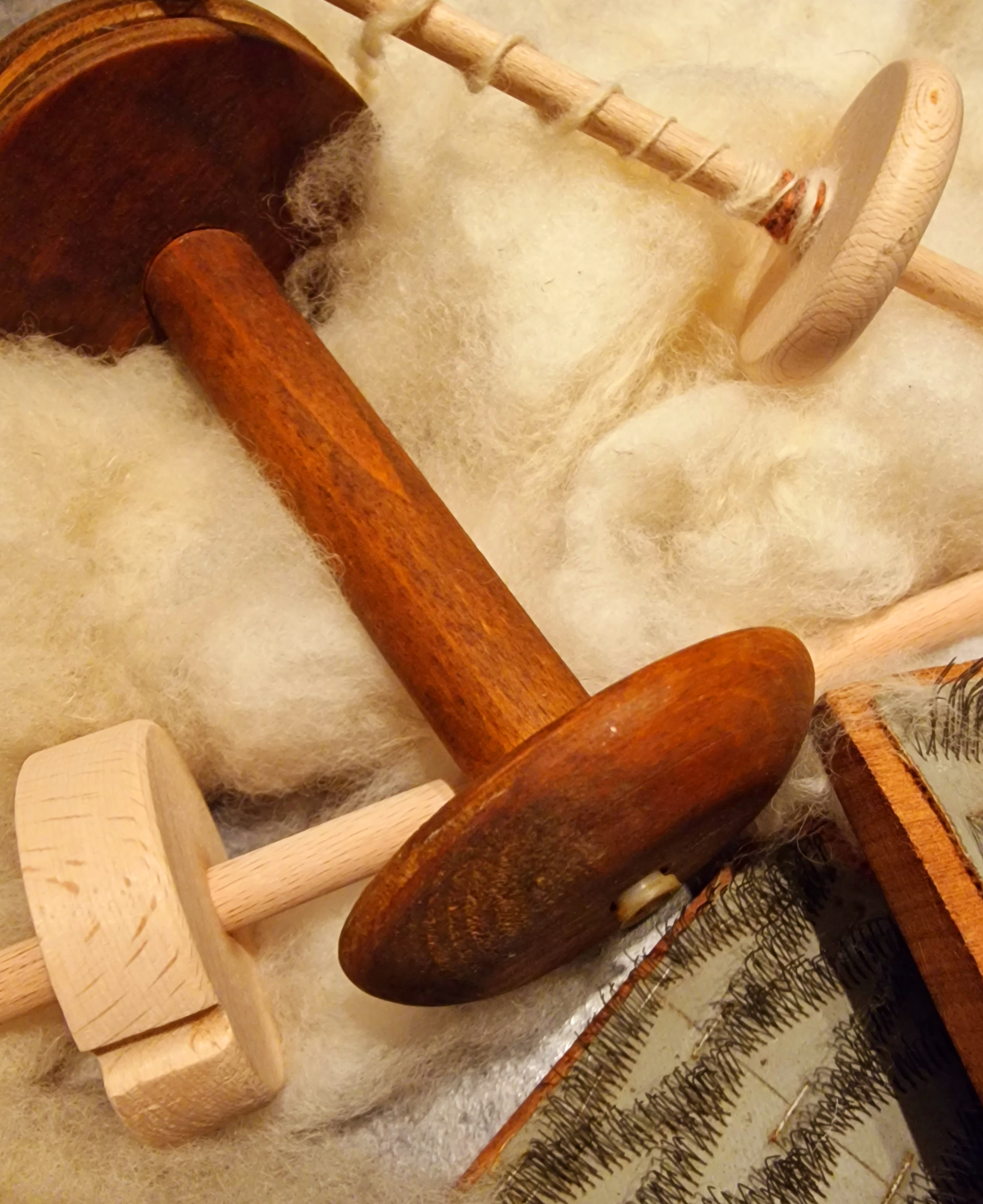Schafwollverarbeitung: Spinnen